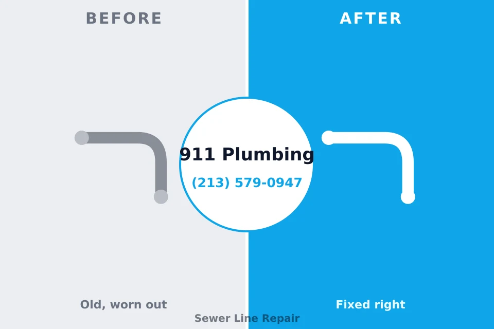 Before and after: plumbing company Alvin, TX